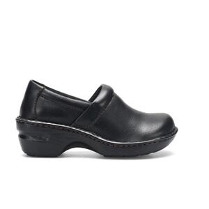 BOC Peggy Clogs Womens Size 10 Black Pebbled Leather Slip on Shoes Comfort Basic